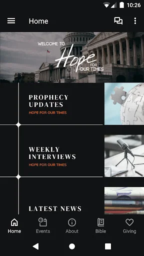 Hope for our Times ایپ ڈاؤن لوڈ کریں – بائبل کی تعلیمات اور پیشین گوئیاں - Screenshot 1