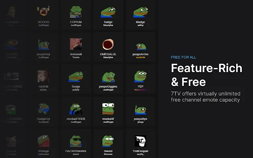 7TV ڈاؤن لوڈ کریں – Twitch اور YouTube چیٹ کا تجربہ بہتر بنائیں - Screenshot 2