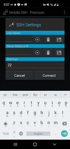 Mobile SSH (Premium) ڈاؤن لوڈ کریں – محفوظ ریموٹ کنکشن - Screenshot 8