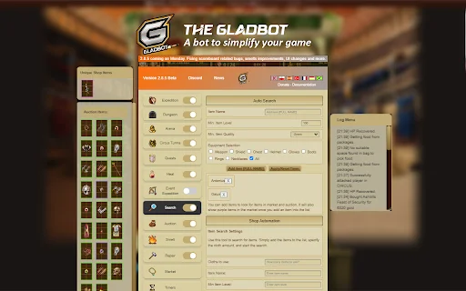 Gladiatus Bot – Gladbot ڈاؤن لوڈ کریں – بہترین گیم آٹومیشن ٹول - Screenshot 2