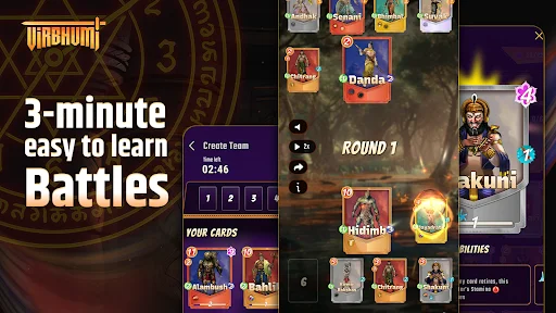 Virbhumi Strategy Card Game ڈاؤن لوڈ کریں – بہترین تزویراتی جنگ - Screenshot 1