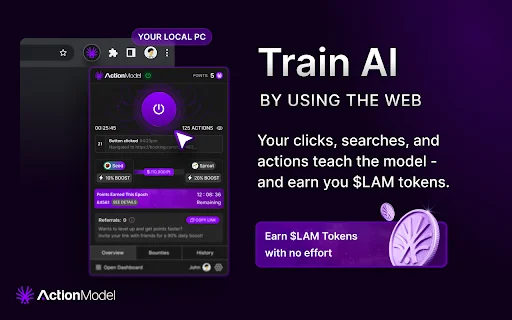 Action Model ڈاؤن لوڈ کریں – براؤزر آٹومیشن اور AI ٹریننگ - Screenshot 1
