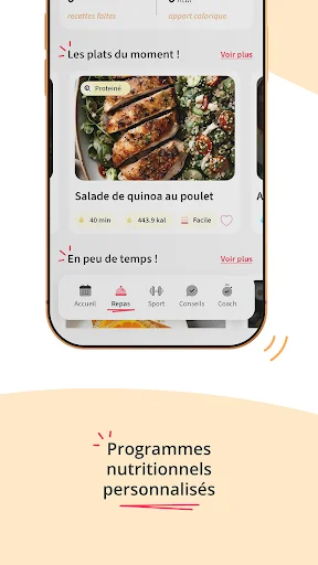 Kunto: Nutrition Sport Adapté ڈاؤن لوڈ کریں – فٹنس اور باڈی بلڈنگ ایپ - Screenshot 4