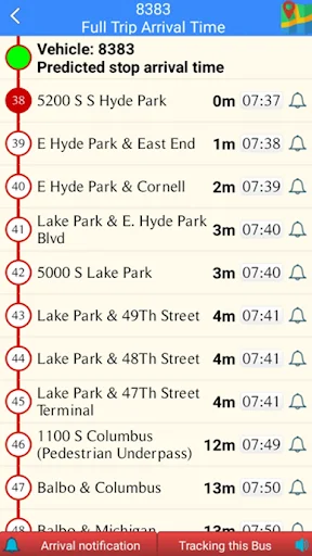 Chicago Bus Tracker ڈاؤن لوڈ کریں – CTA بس اور ٹرین کا لائیو شیڈول - Screenshot 7