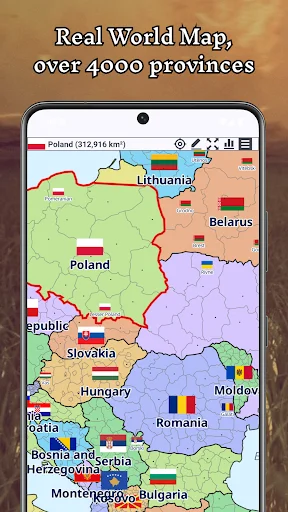 A+ World Map Editor Sandbox ڈاؤن لوڈ کریں – نقشے بنائیں اور تاریخ بدلیں - Screenshot 1