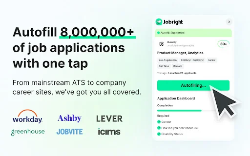 Jobright Autofill ڈاؤن لوڈ کریں – ملازمت کی درخواستیں خودکار بنائیں - Screenshot 1