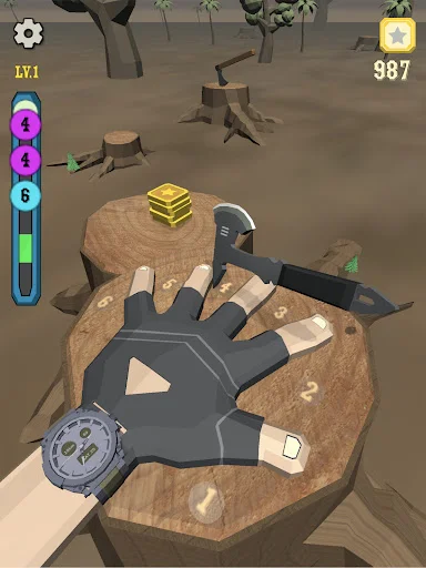 Knife Finger Game ڈاؤن لوڈ کریں – دلچسپ اور چیلنجنگ فنگر گیم - Screenshot 10