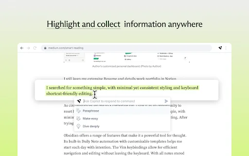 Liner: ChatGPT AI Copilot ڈاؤن لوڈ کریں – ویب اور یوٹیوب کے لیے بہترین AI اسسٹنٹ - Screenshot 6