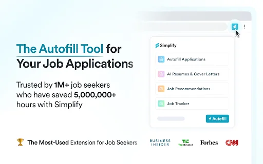 Simplify Copilot ڈاؤن لوڈ کریں – نوکری کی درخواستیں خودکار بھریں - Screenshot 1