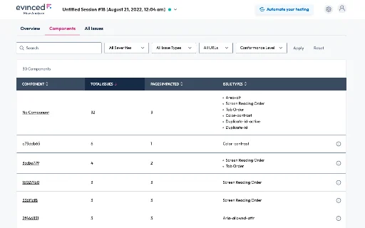 Evinced Flow Analyzer ڈاؤن لوڈ کریں – ویب ایکسیسبیلٹی ٹیسٹنگ - Screenshot 3