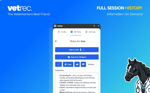 VetRec Chrome Extension ڈاؤن لوڈ کریں – کلینیکل نوٹس خودکار بنائیں - Screenshot 4