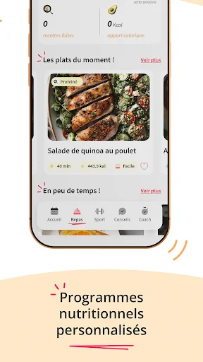 Kunto: Nutrition Sport Adapté ڈاؤن لوڈ کریں – فٹنس اور باڈی بلڈنگ ایپ - Screenshot 11