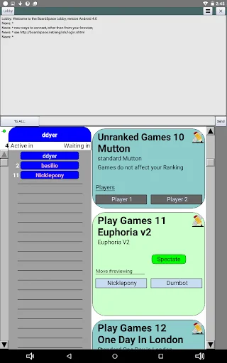 Boardspace.net ڈاؤن لوڈ کریں – 100 سے زائد بورڈ گیمز مفت کھیلیں - Screenshot 2