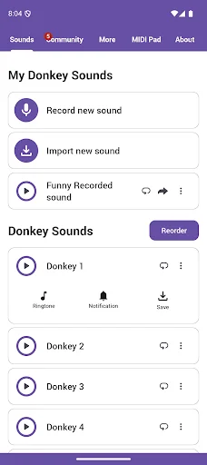 Donkey Sounds ڈاؤن لوڈ کریں – گدھے کی آوازیں مفت حاصل کریں - Screenshot 1