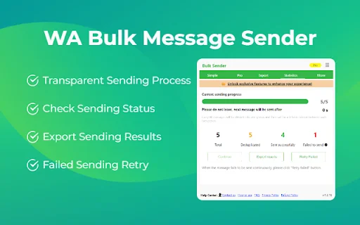 WA Bulk Message Sender ڈاؤن لوڈ کریں – واٹس ایپ مارکیٹنگ ٹول - Screenshot 3