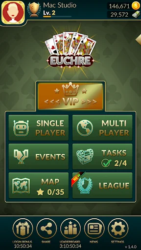 Euchre Ultimate ڈاؤن لوڈ کریں – آن لائن کارڈ گیم کا بہترین تجربہ - Screenshot 22