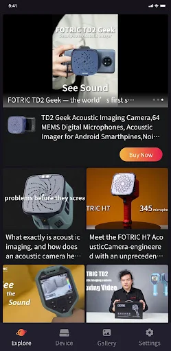 FOTRIC Genie ڈاؤن لوڈ کریں – صوتی امیجنگ کیمرہ پلگ ان - Screenshot 2