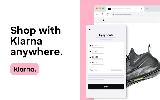 Klarna ڈاؤن لوڈ کریں: آن لائن خریداری کے لیے بہترین ‘اب خریدیں، بعد میں ادا کریں’ ایکسٹینشن - Screenshot 1