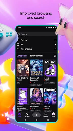 Twitch ڈاؤن لوڈ کریں – لائیو سٹریمنگ اور گیمنگ کا بہترین تجربہ - Screenshot 3