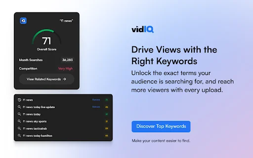 vidIQ Vision for YouTube ڈاؤن لوڈ کریں – YouTube گروتھ ٹولز - Screenshot 4