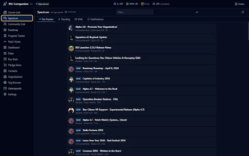 RSI Companion ڈاؤن لوڈ کریں – Star Citizen کے لیے بہترین براؤزر ایکسٹینشن - Screenshot 4