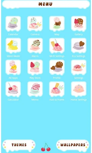 Theme-I Scream for Ice Cream! ڈاؤن لوڈ کریں – پیارا اور رنگین تھیم - Screenshot 2