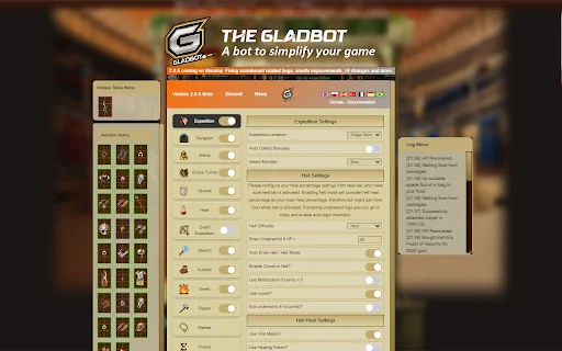 Gladiatus Bot – Gladbot ڈاؤن لوڈ کریں – بہترین گیم آٹومیشن ٹول - Screenshot 1