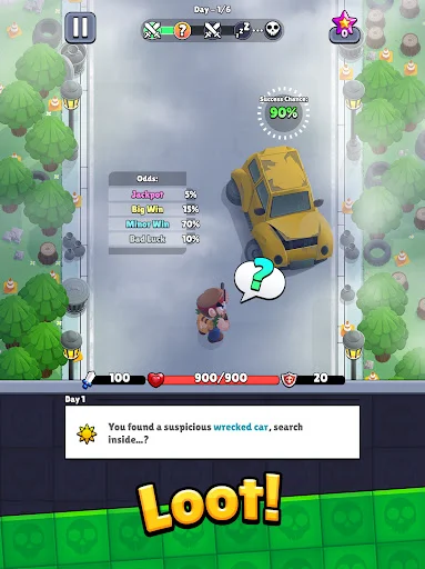 Bagbound Hero ڈاؤن لوڈ کریں – زومبی سروائیول RPG گیم - Screenshot 9