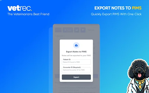 VetRec Chrome Extension ڈاؤن لوڈ کریں – کلینیکل نوٹس خودکار بنائیں - Screenshot 5