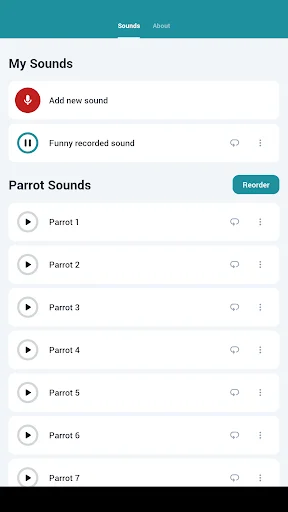 Parrot Sounds ڈاؤن لوڈ کریں – طوطوں کی دلکش آوازیں فری حاصل کریں - Screenshot 7