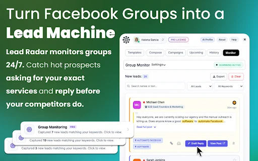 Facebook Groups Auto Poster اور Scheduler ڈاؤن لوڈ کریں – LeadRadar - Screenshot 2