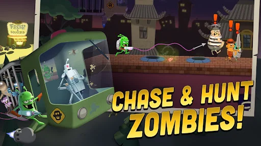 Zombie Catchers ڈاؤن لوڈ کریں – زومبی کا شکار کریں اور جوس بنائیں - Screenshot 7