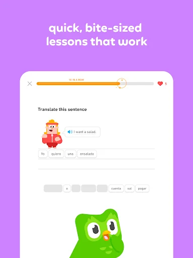 Duolingo ڈاؤن لوڈ کریں – زبان، ریاضی، موسیقی اور شطرنج سیکھیں - Screenshot 19