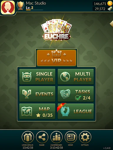 Euchre Ultimate ڈاؤن لوڈ کریں – آن لائن کارڈ گیم کا بہترین تجربہ - Screenshot 8