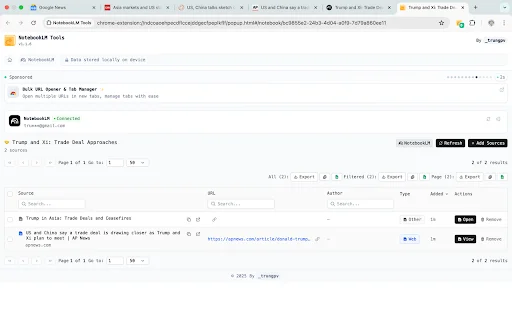 NotebookLM Tools ڈاؤن لوڈ کریں – پروڈکٹیوٹی اور سورس مینجمنٹ - Screenshot 5