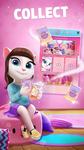 My Talking Angela ڈاؤن لوڈ کریں – بہترین ورچوئل پالتو گیم - Screenshot 5