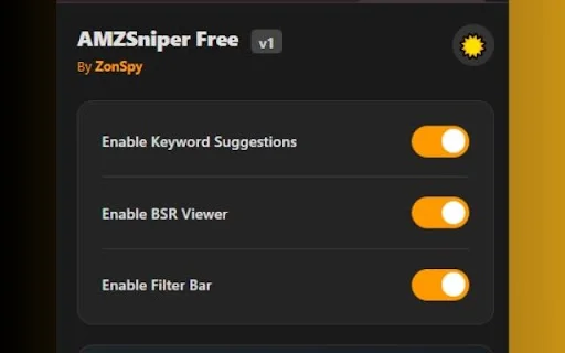 AMZSniper فری ایکسٹینشن ڈاؤن لوڈ کریں – Amazon KDP اور Merch کے لیے بہترین ٹول - Screenshot 5