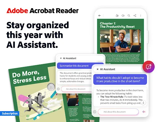 Adobe Acrobat Reader ڈاؤن لوڈ کریں – پی ڈی ایف ایڈیٹنگ کا بہترین ٹول - Screenshot 1