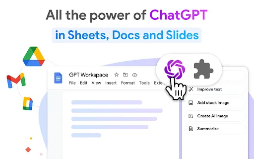 GPT Workspace ڈاؤن لوڈ کریں – گوگل ورک اسپیس میں ChatGPT کا استعمال - Screenshot 1