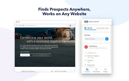 GetProspect Email Finder ڈاؤن لوڈ کریں – LinkedIn سے ای میلز تلاش کریں - Screenshot 3