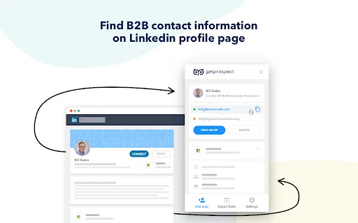 GetProspect Email Finder ڈاؤن لوڈ کریں – LinkedIn سے ای میلز تلاش کریں - Screenshot 2