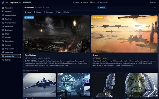 RSI Companion ڈاؤن لوڈ کریں – Star Citizen کے لیے بہترین براؤزر ایکسٹینشن - Screenshot 3