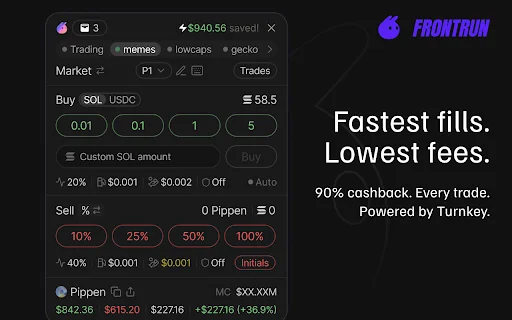 Frontrun ڈاؤن لوڈ کریں – Solana اور Crypto ٹریڈنگ کے لیے بہترین AI ٹول - Screenshot 3