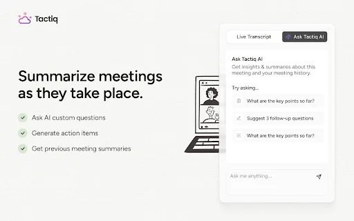 Tactiq AI ڈاؤن لوڈ کریں – Google Meet اور Zoom کے لیے بہترین میٹنگ اسسٹنٹ - Screenshot 2