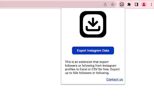 IG Follower Export Tool ڈاؤن لوڈ کریں – انسٹاگرام ڈیٹا ایکسپورٹ کریں - Screenshot 5