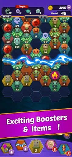 Shoot The Monster ڈاؤن لوڈ کریں – 2048 پزل گیم مفت کھیلیں - Screenshot 4
