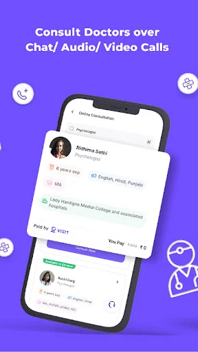 Visit-Health ایپ ڈاؤن لوڈ کریں – ڈاکٹر سے مشورہ اور آن لائن اپائنٹمنٹ - Screenshot 4