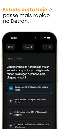 Simulado Detran 2026 ڈاؤن لوڈ کریں – برازیل ڈرائیونگ لائسنس ٹیسٹ - Screenshot 5