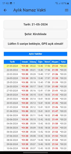 Türkiye Takvimi ڈاؤن لوڈ کریں – نماز کے اوقات اور قبلہ رخ - Screenshot 4