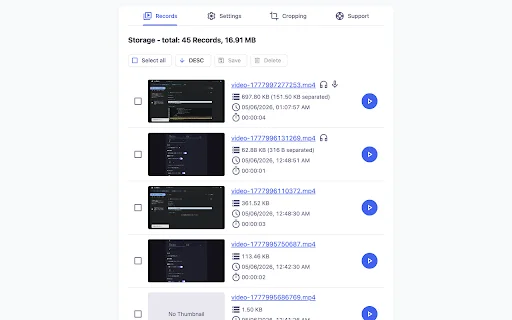 Instant Tab Recorder ڈاؤن لوڈ کریں – Chrome کے لیے بہترین اسکرین ریکارڈر - Screenshot 2